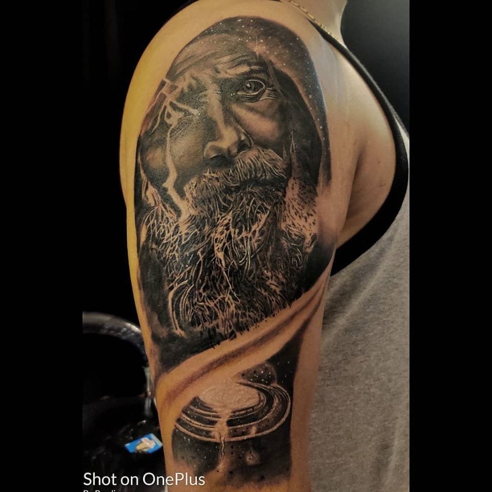 Ezequiel Samuraii's black and grey realistic tattoo | iNKPPL | Realistic  tattoo sleeve, Best sleeve tattoos, Zeus tattoo